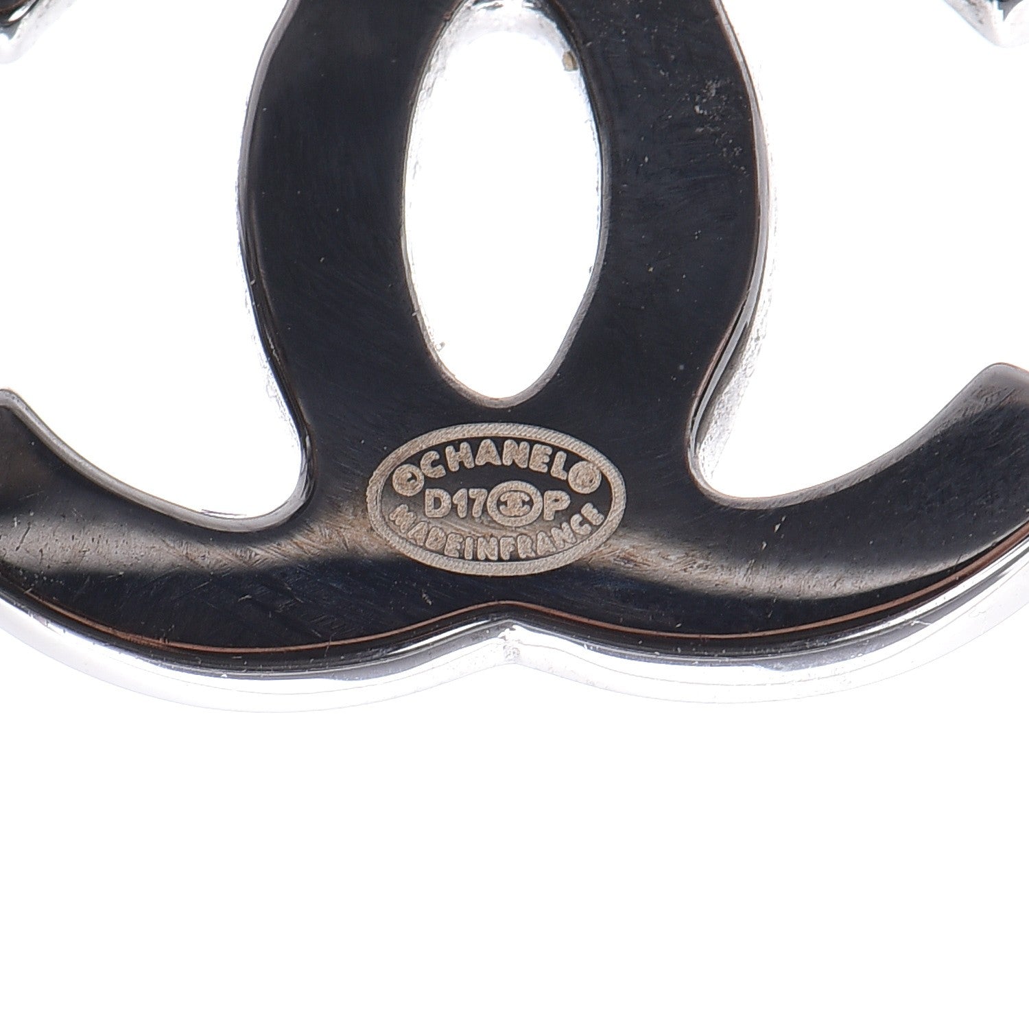 Chanel Iridescent Crystal CC Earrings Silver Multicolor 5 of 5