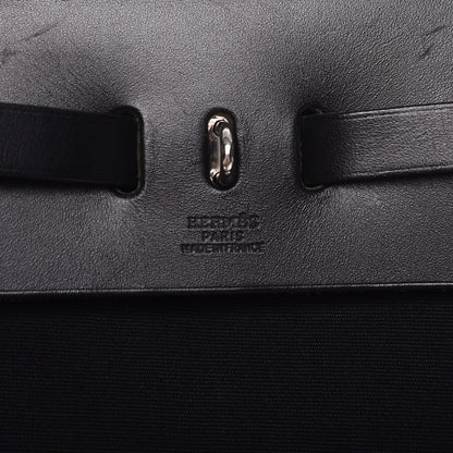 Hermes Toile Vache Calfskin Herbag 30 PM Backpack Black 8 of 9