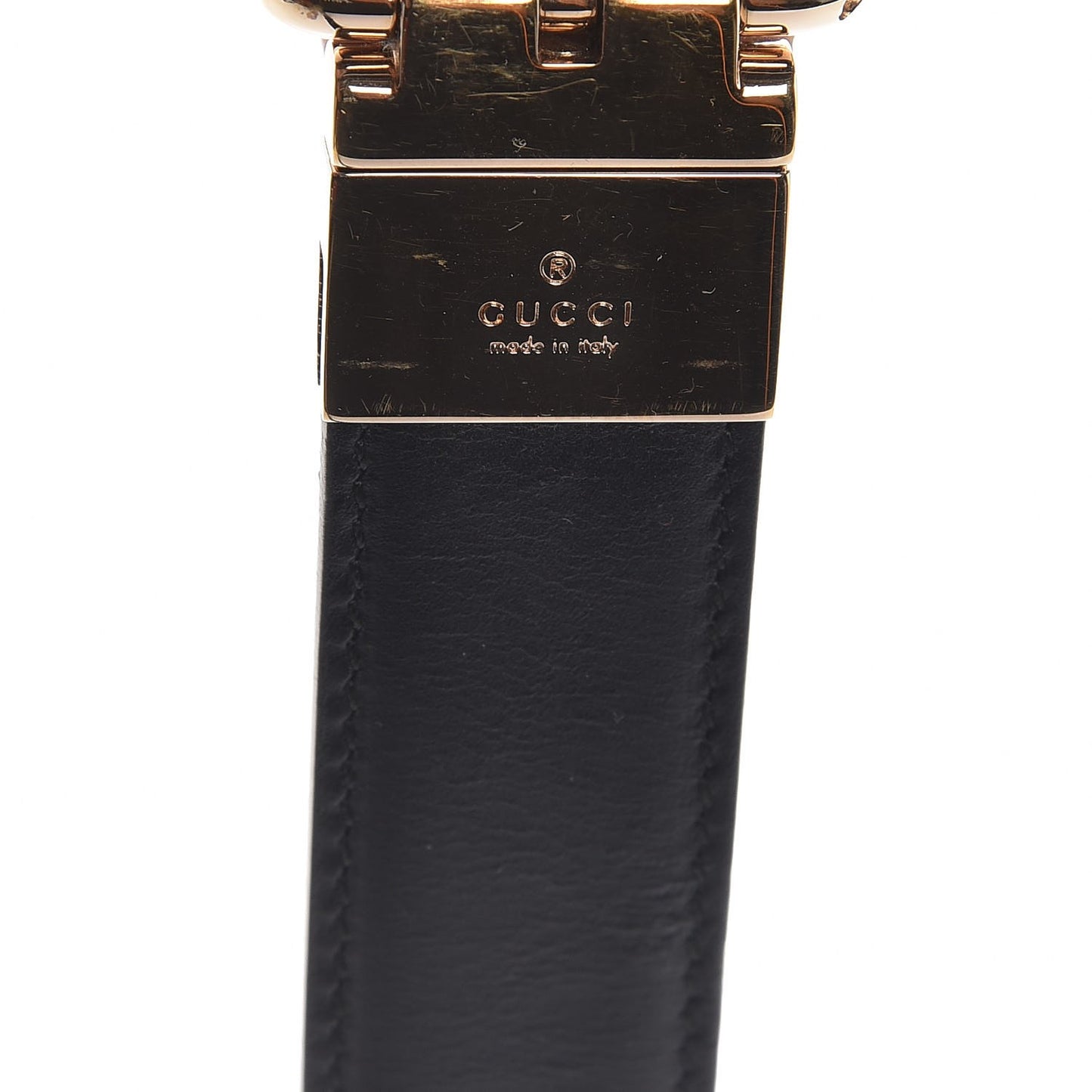 Selleria Calfskin GG Supreme Monogram Reversible 30mm Belt 80 32 Black Beige Ebony