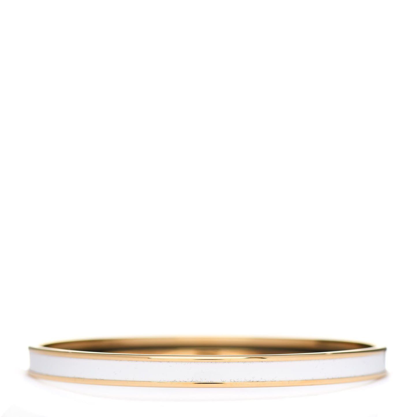 Enamel Printed Extra Narrow Bracelet 70 White