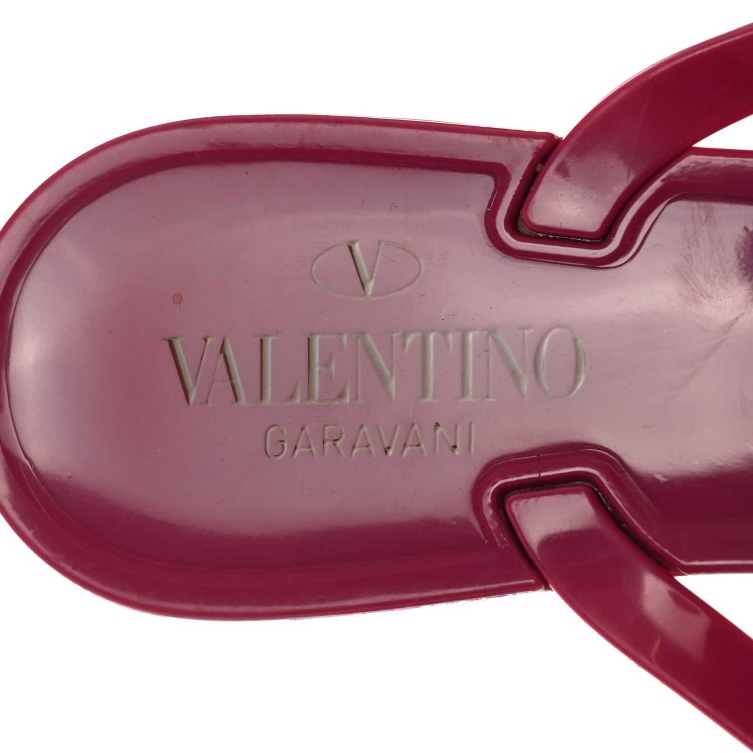 Valentino Garavani PVC Jelly Rockstud Bow Thong Sandals 40 Blossom 6 of 9
