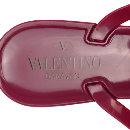 Valentino Garavani PVC Jelly Rockstud Bow Thong Sandals 40 Blossom 6 of 9