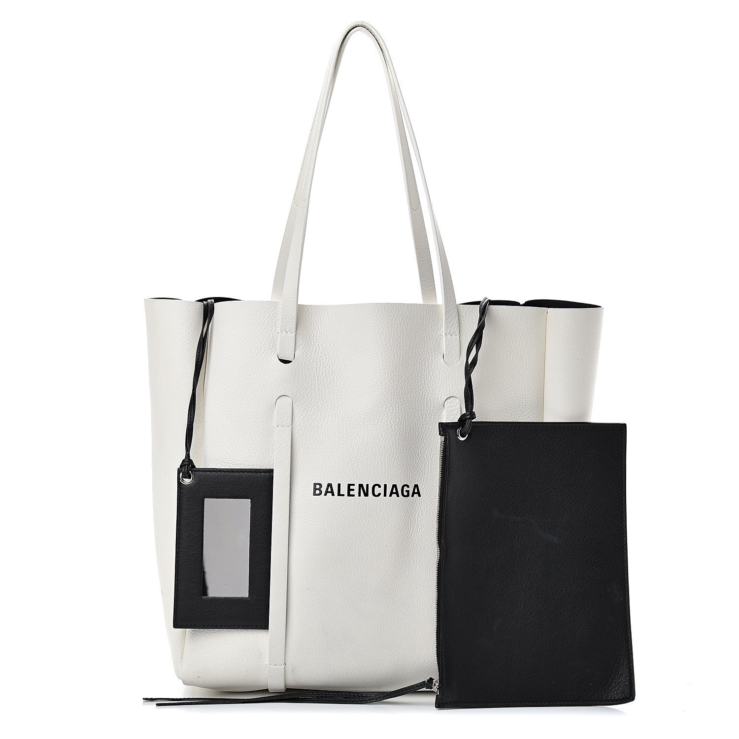 Balenciaga Smooth Calfskin Double Sided Small Everyday Tote Optic White Black 1 of 19