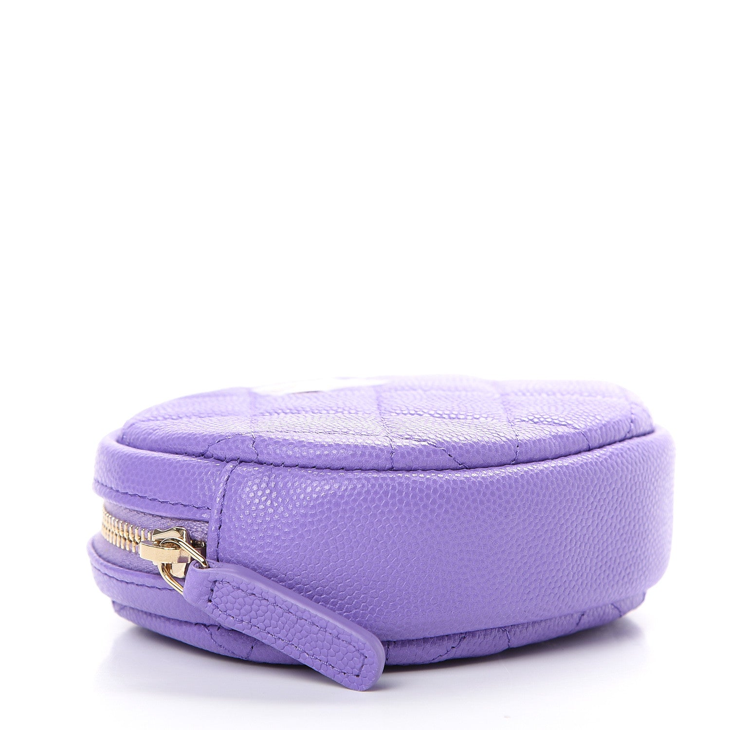 Chanel Caviar Quilted Zip Around Classic Coin Purse Purple 3 of 7