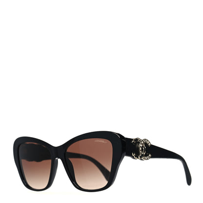 Chanel Acetate Lambskin CC Sunglasses 5457-Q-B Black 1 of 10