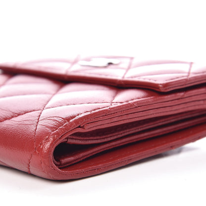 Chanel Lambskin Quilted Compact French Flap Wallet Red 10 of 11