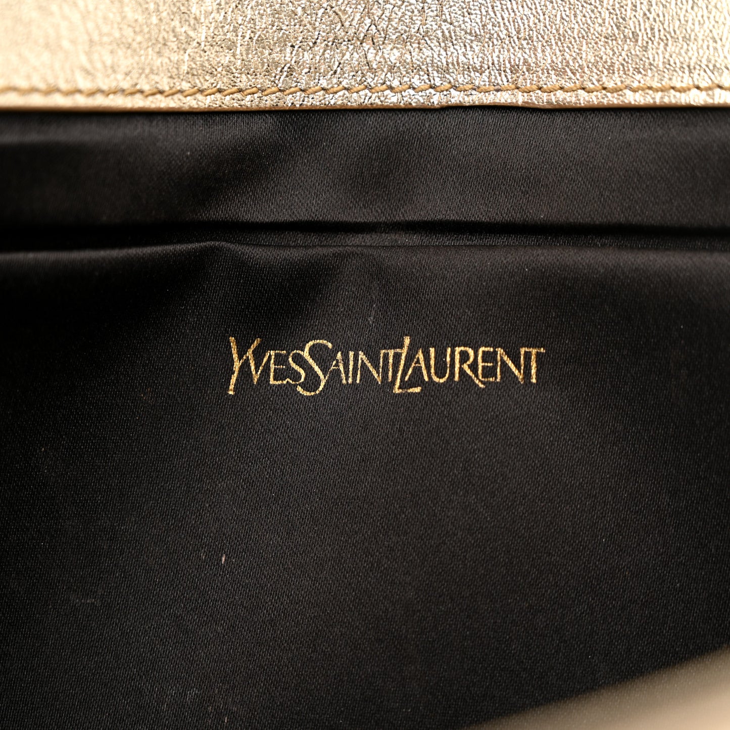 Metallic Calfskin Monogram Large Belle De Jour Clutch Gold