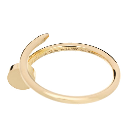 Cartier 18K Yellow Gold Small Juste Un Clou Ring 54 7 5 of 5