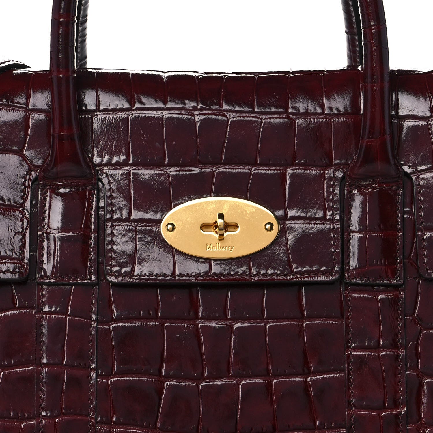 Mulberry Crocodile Embossed Calfskin Bayswater Oxblood 9 of 12