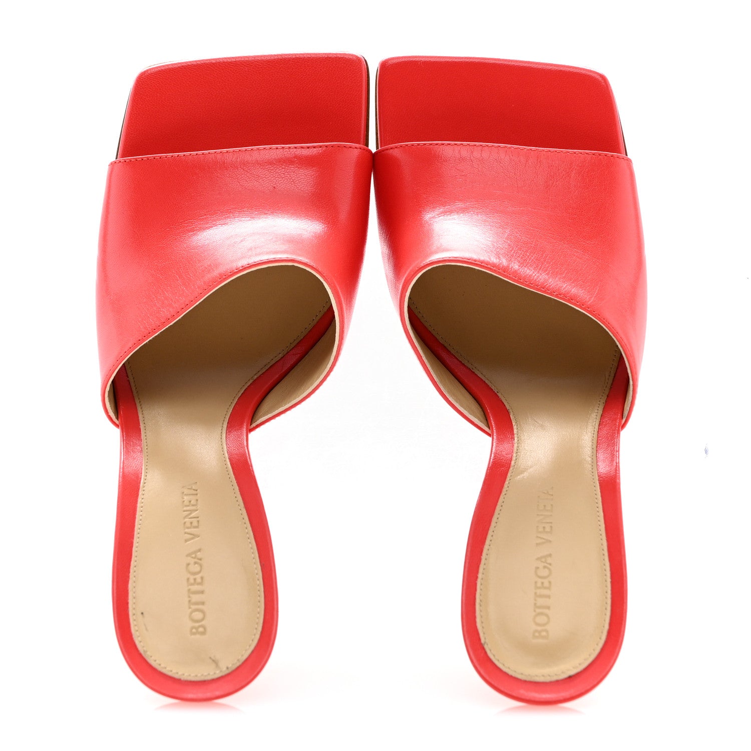 Bottega Veneta Lambskin Stretch Mule Sandals 38 Sunburst 2 of 9