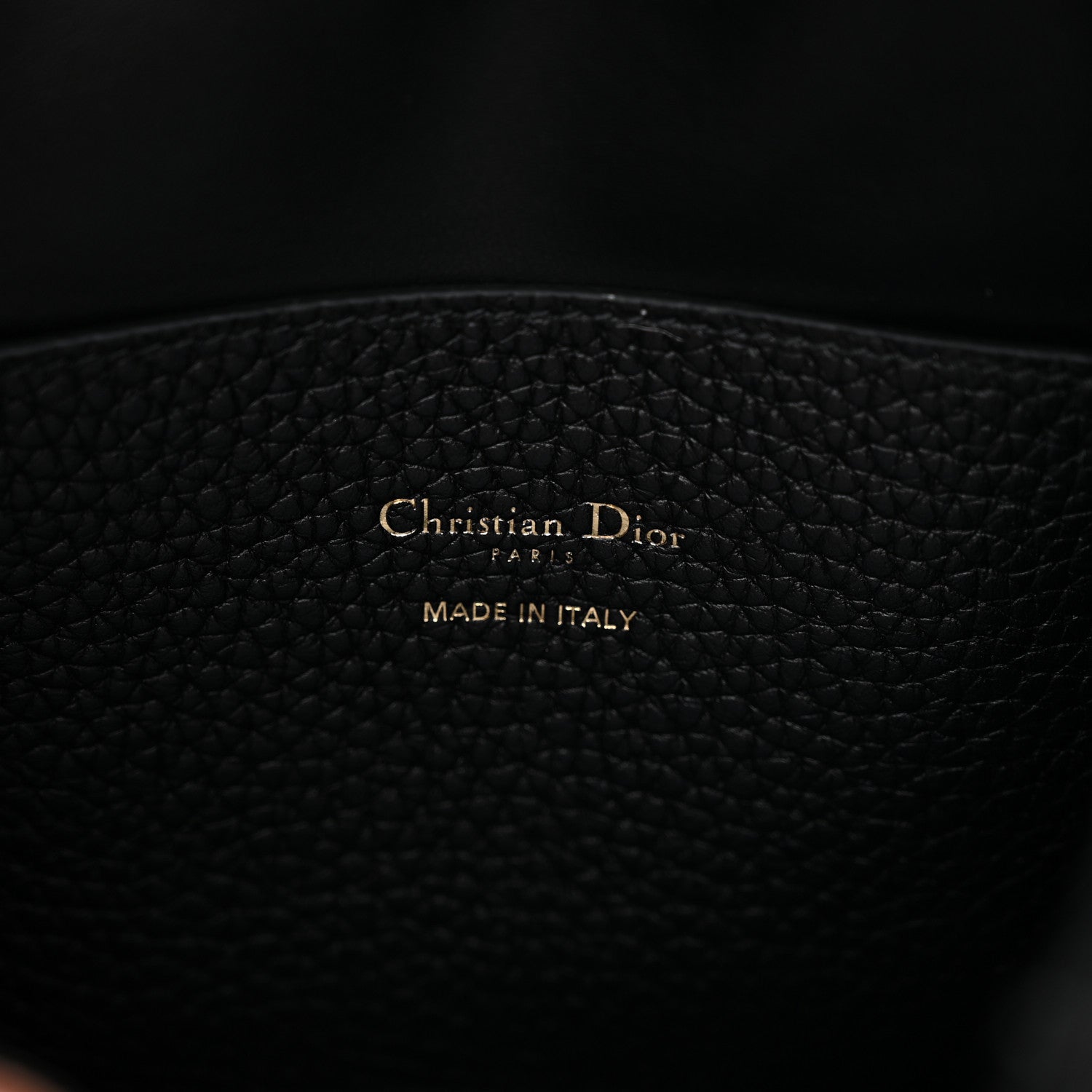 Christian Dior Calfskin Medium Signature Bucket Bag Black 6 of 10