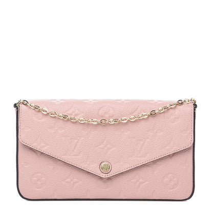 Louis Vuitton Empreinte Pochette Felicie Chain Wallet Rose Poudre 1 of 11
