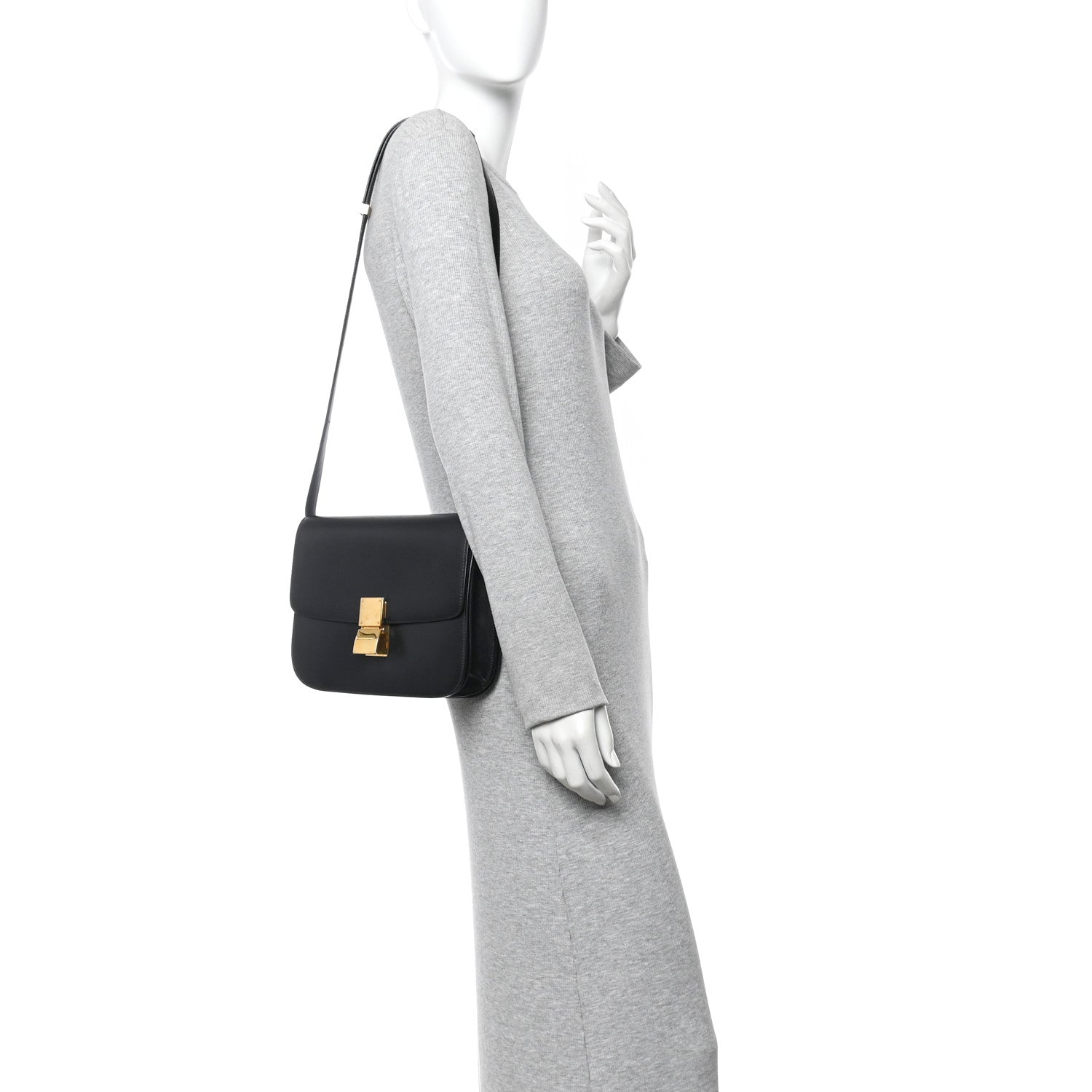 Celine Box Calfskin Medium Classic Box Flap Bag Black 3 of 13