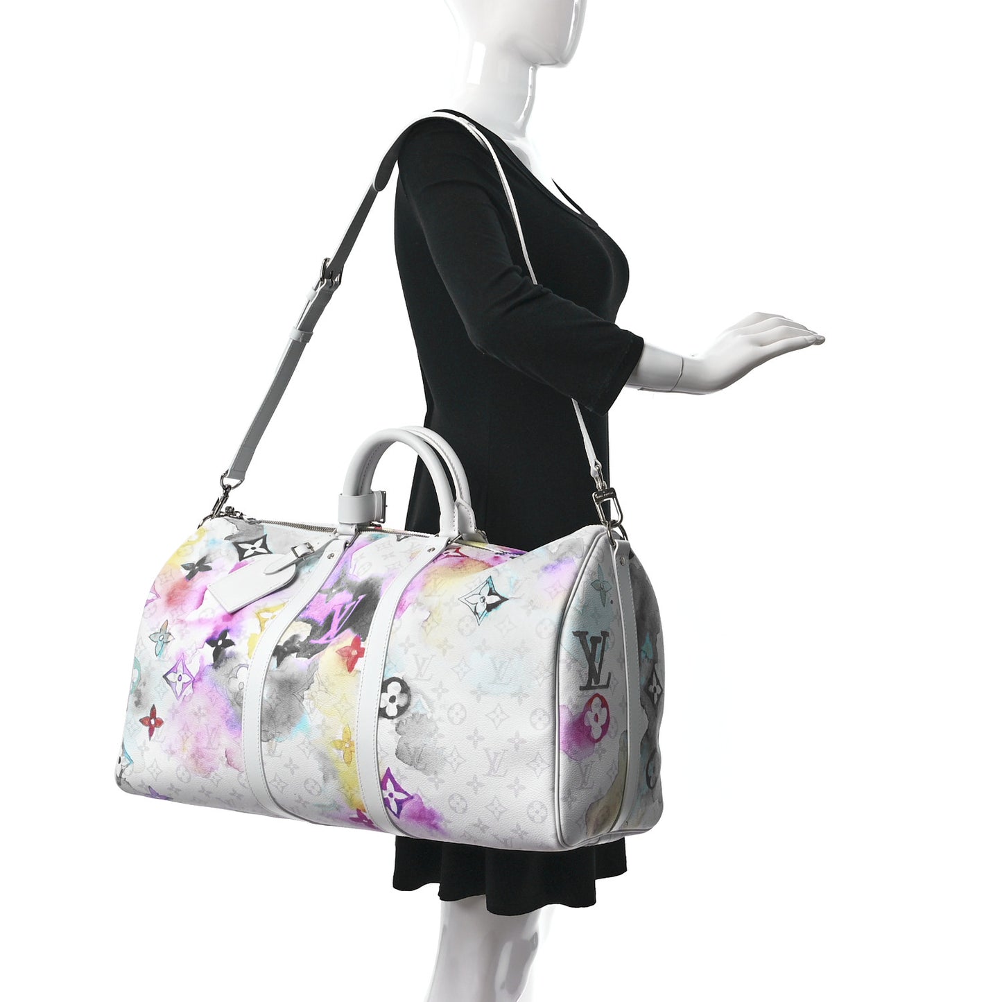 Monogram Watercolor Keepall Bandouliere 50 Multicolor
