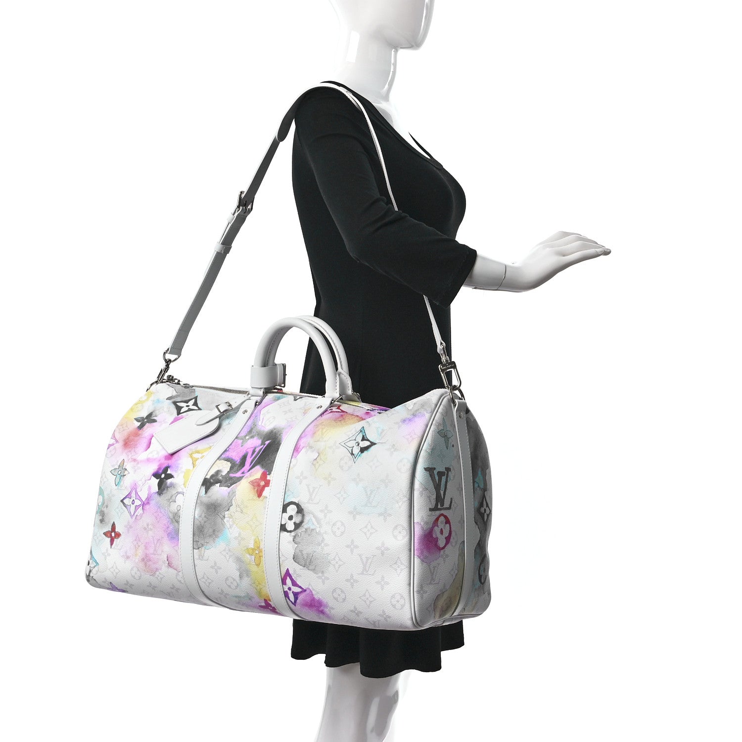 Louis Vuitton Monogram Watercolor Keepall Bandouliere 50 Multicolor 2 of 9