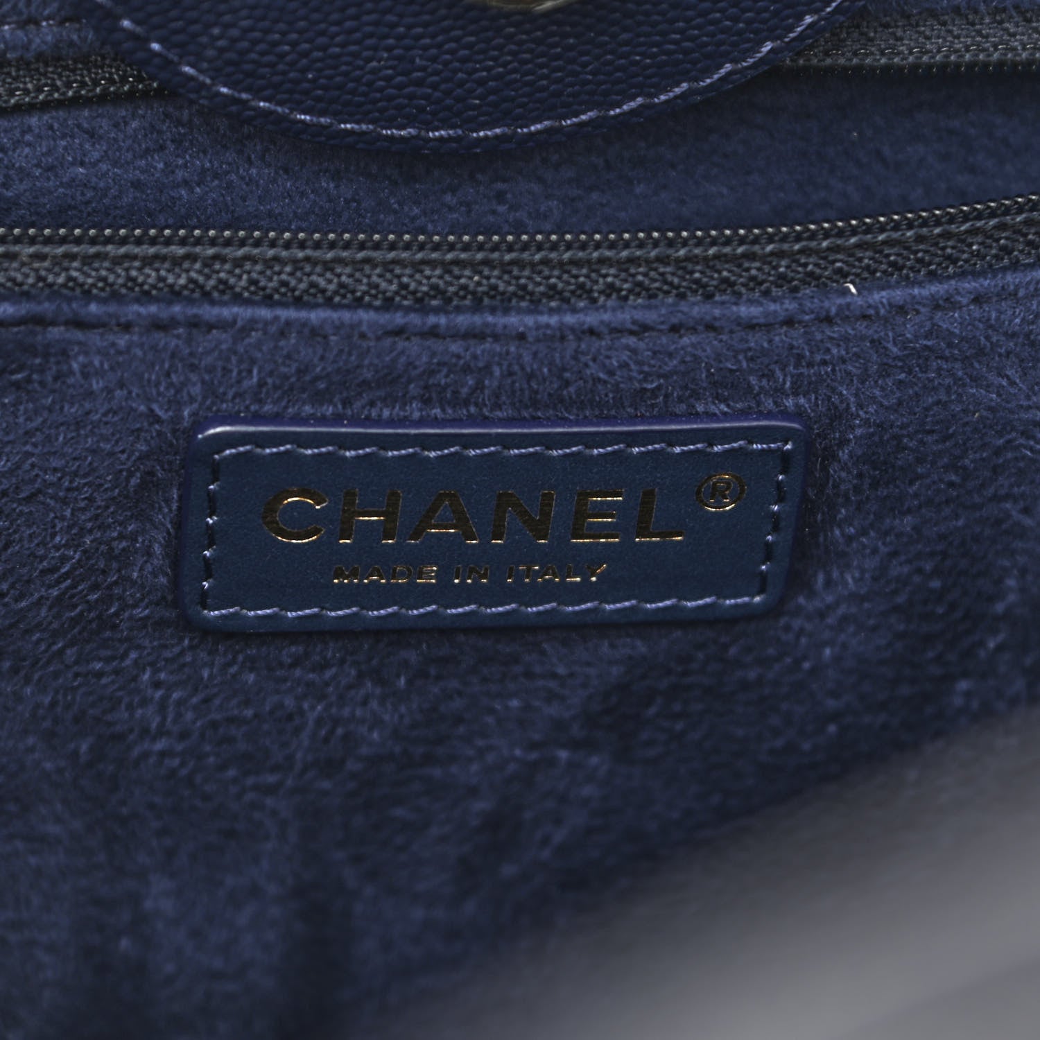 Chanel Caviar Small Studded Deauville Tote Navy 6 of 11