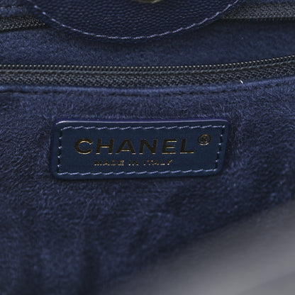 Chanel Caviar Small Studded Deauville Tote Navy 6 of 11