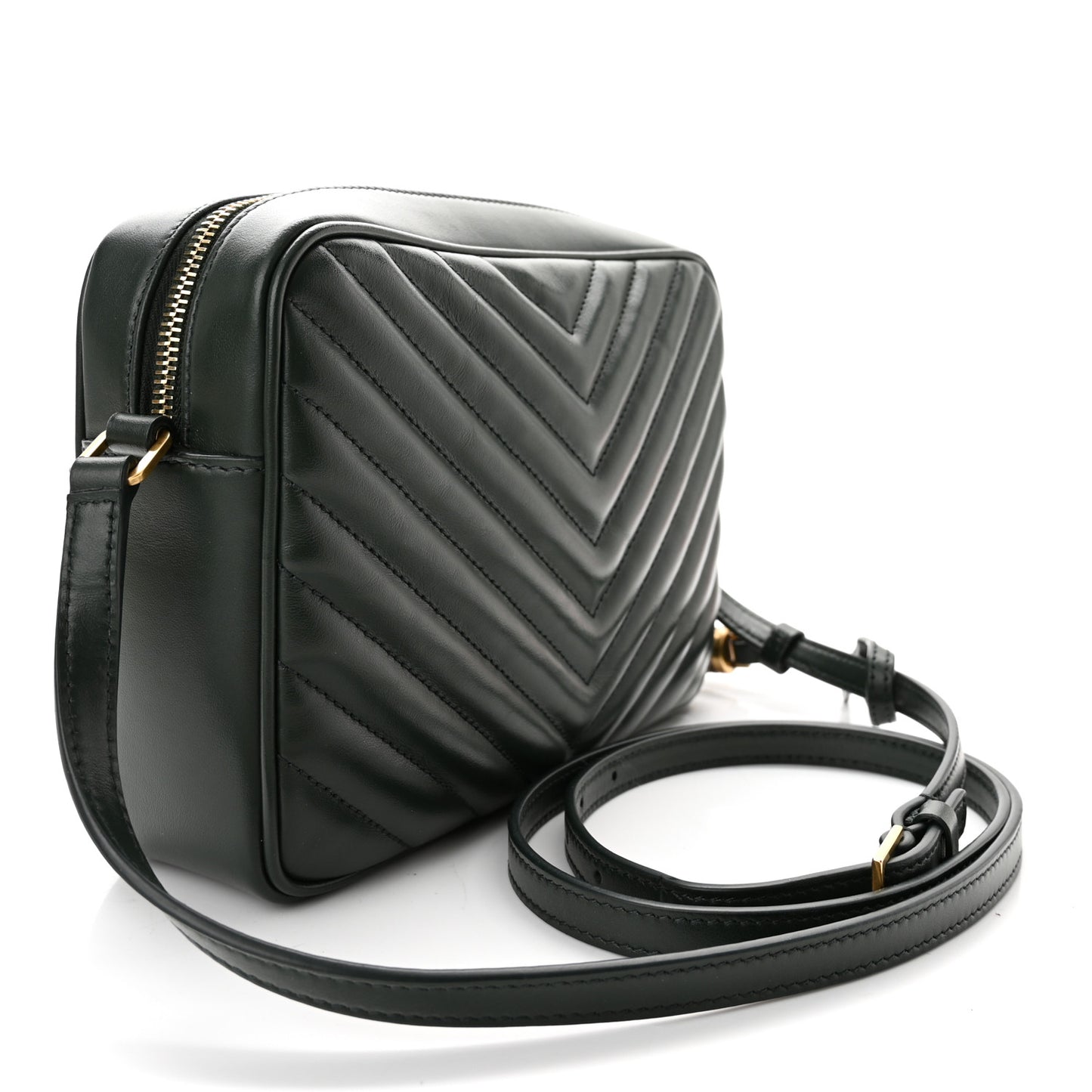 Calfskin Matelasse Monogram Lou Camera Bag Military Green