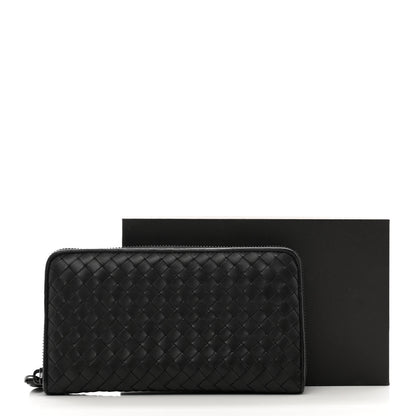 Bottega Veneta Nappa Intrecciato Zip Around Wallet Black 8 of 8