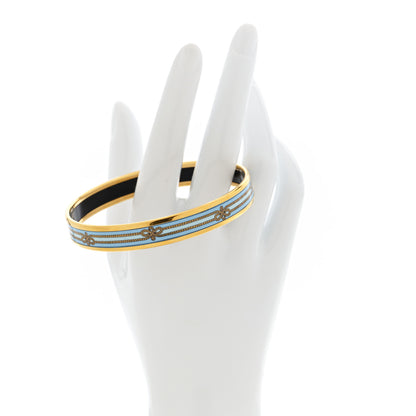 Hermes Enamel Printed Rope Narrow Bracelet 70 Bleu 2 of 4