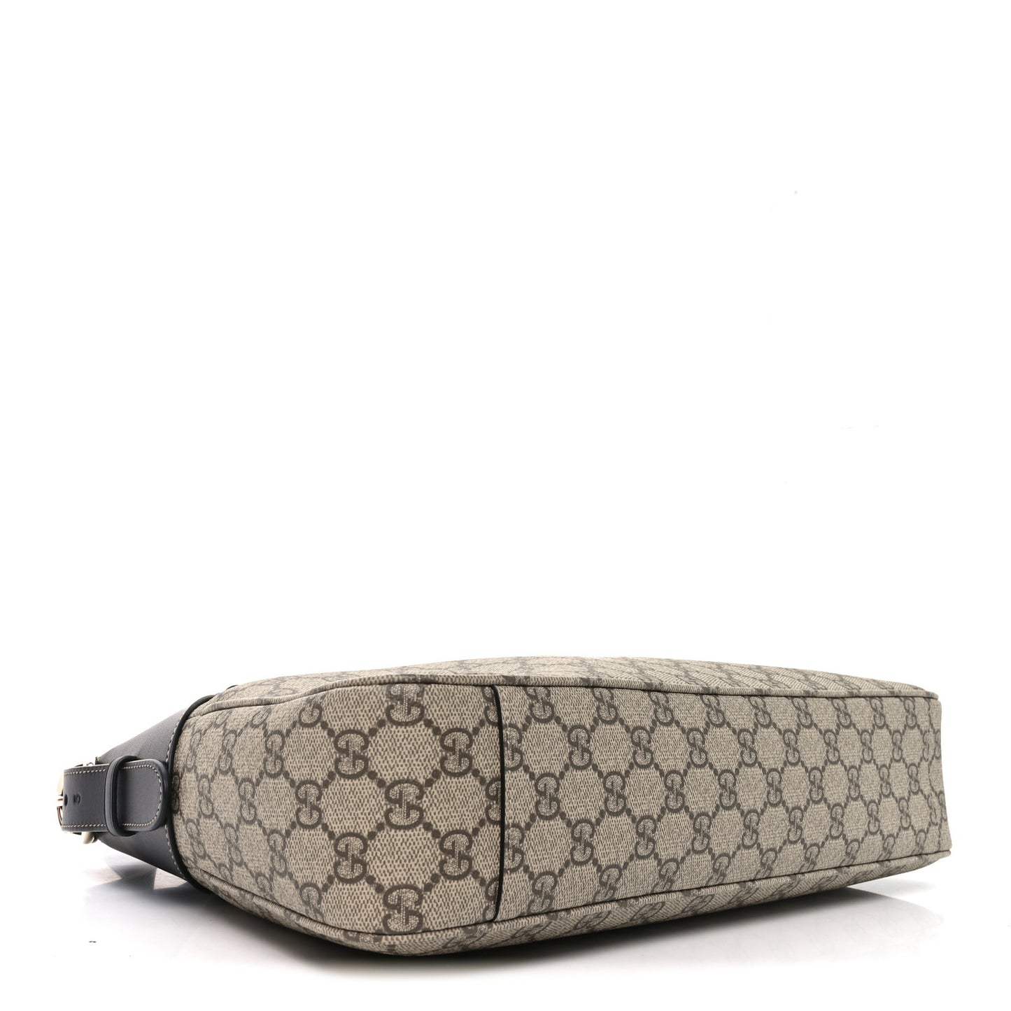 GG Supreme Monogram Emblem Medium Shoulder Bag Beige Ebony Black