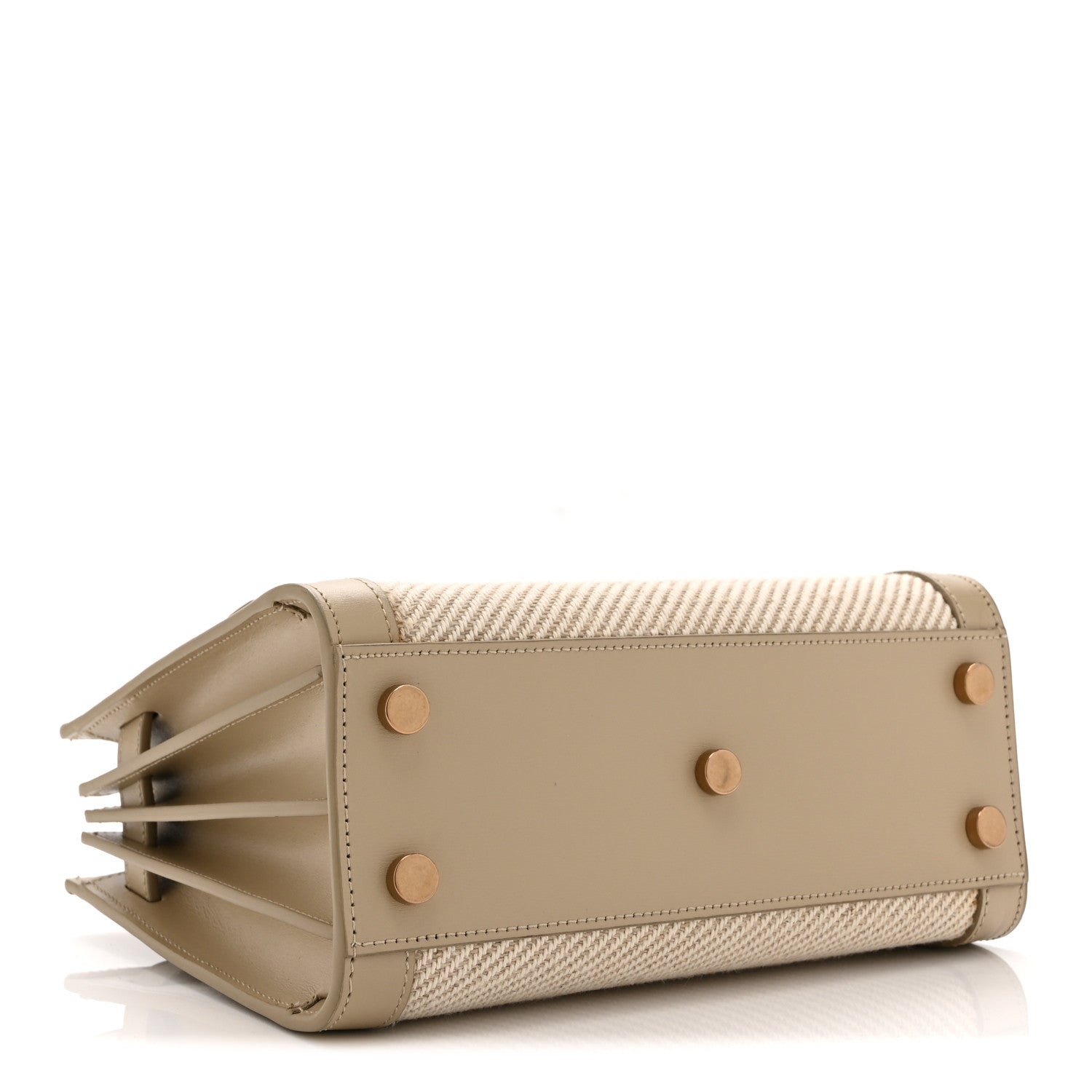 Saint Laurent Smooth Calfskin Canvas Nano Sac de Jour Beige 4 of 10