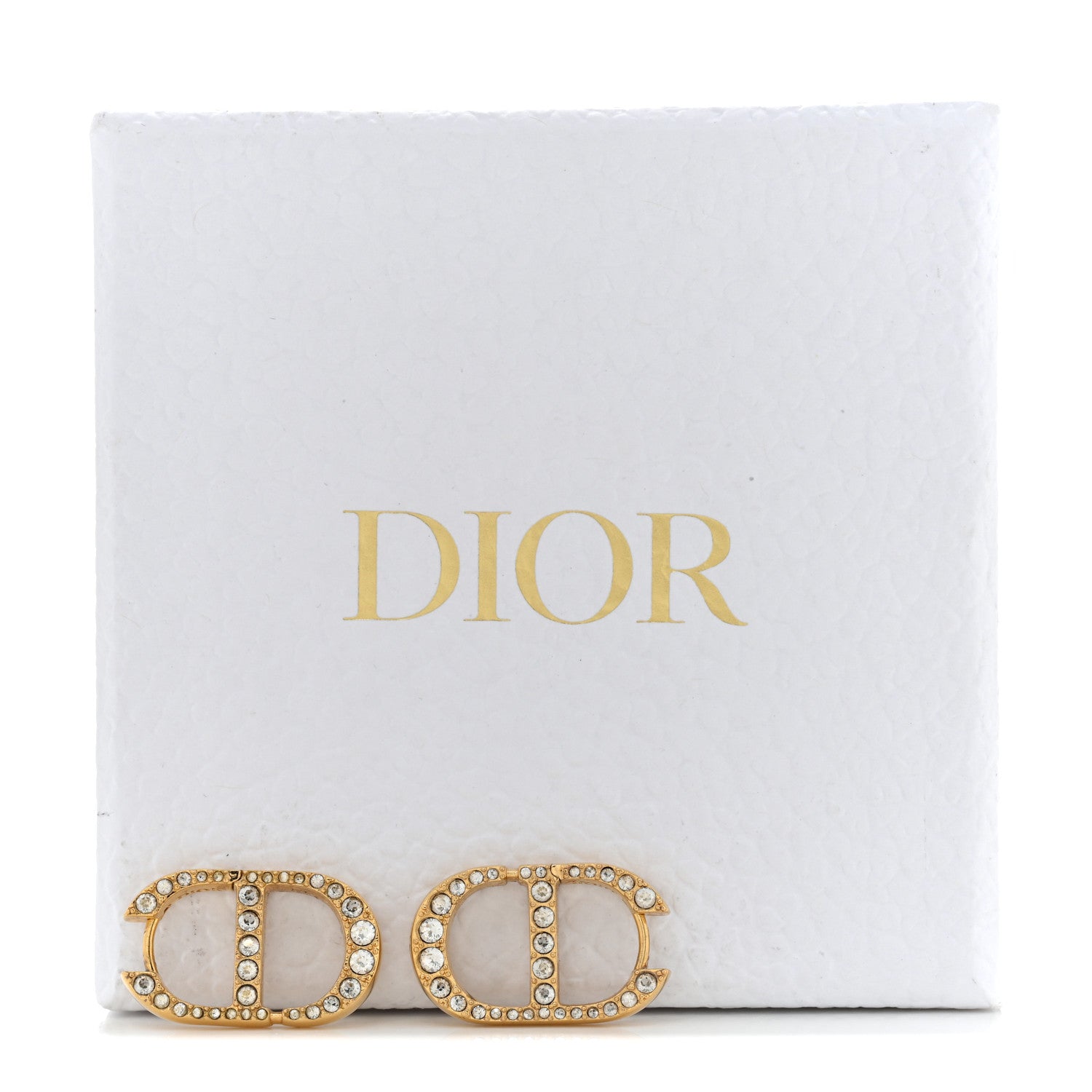 Christian Dior Crystal 30 Montaigne Earrings Gold 7 of 7