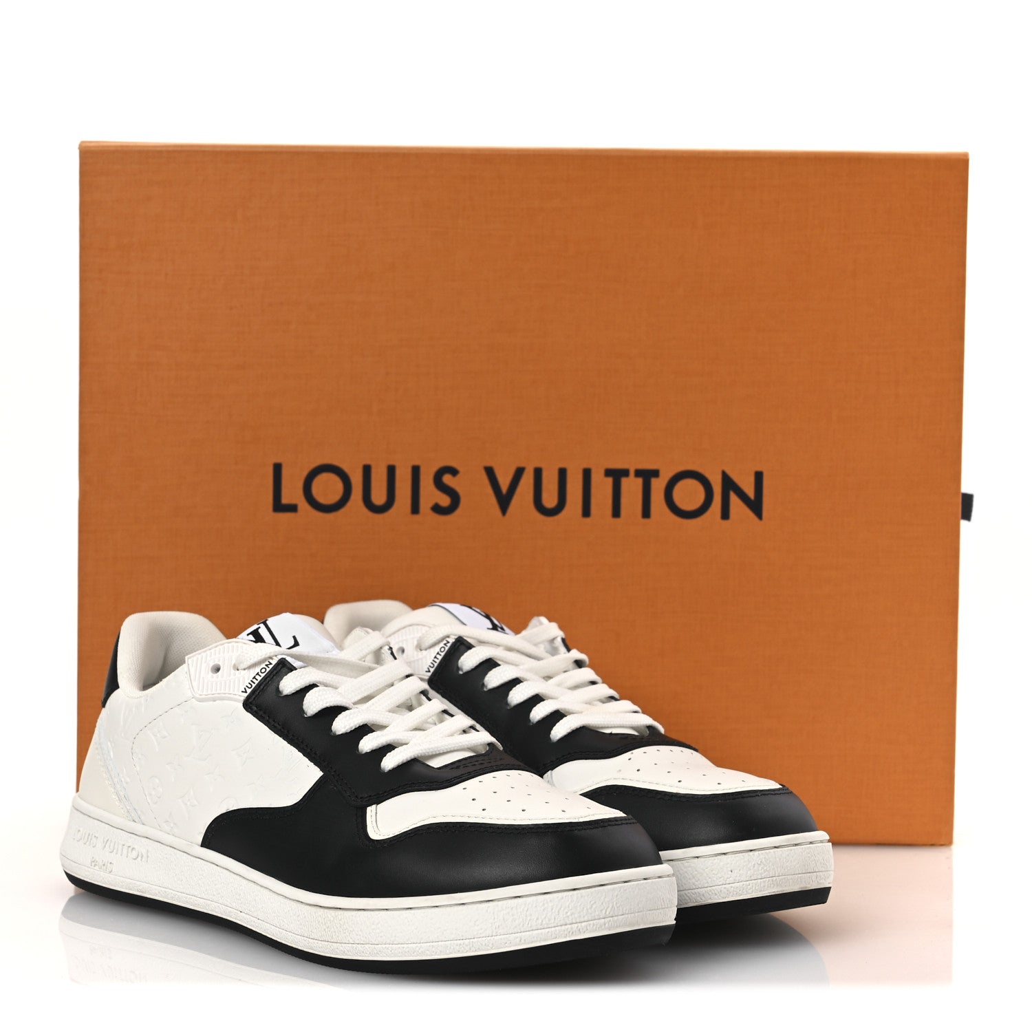 Louis Vuitton Calfskin Monogram LV Stadium Sneaker 38 White Black 11 of 11