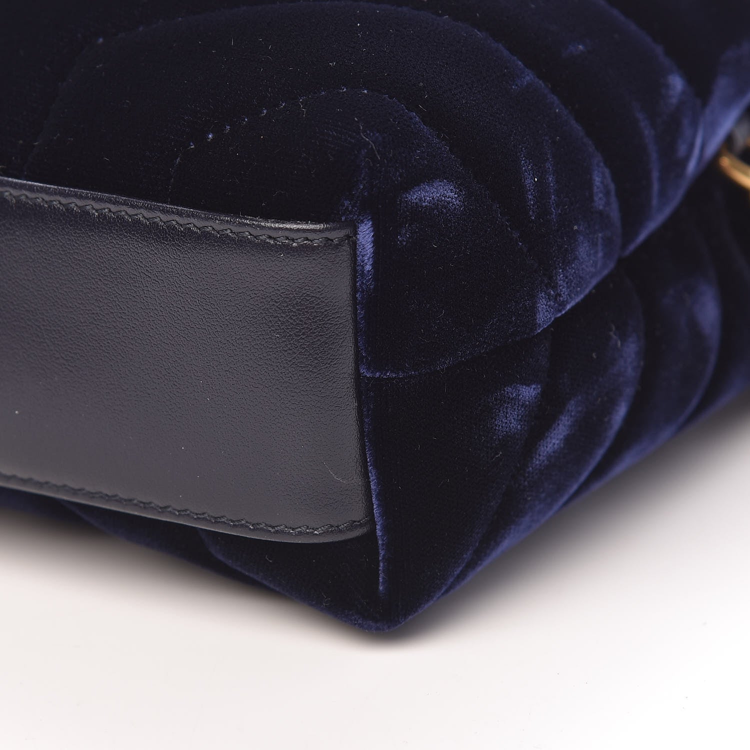 Saint Laurent Velvet Y Quilted Monogram Toy Loulou Crossbody Bag Navy 10 of 11