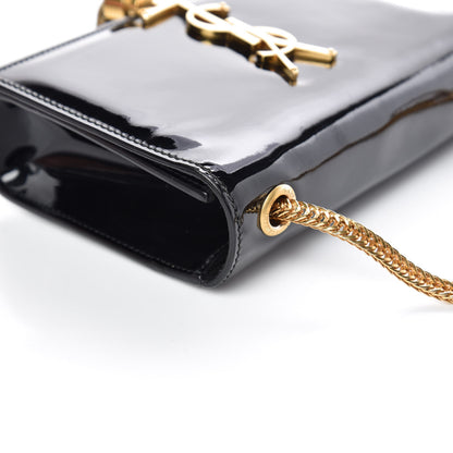 Saint Laurent Patent Small Classic Monogram Kate Tassel Satchel Black 14 of 15