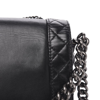 Chanel Calfskin Enchained Medium Boy Flap Black 13 of 14