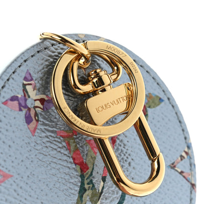 Louis Vuitton Metallic Monogram LV Garden Illustre Bag Charm Key Ring Blue 4 of 4