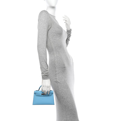 Hermes Epsom Mini Kelly Sellier 20 Celeste 2 of 11
