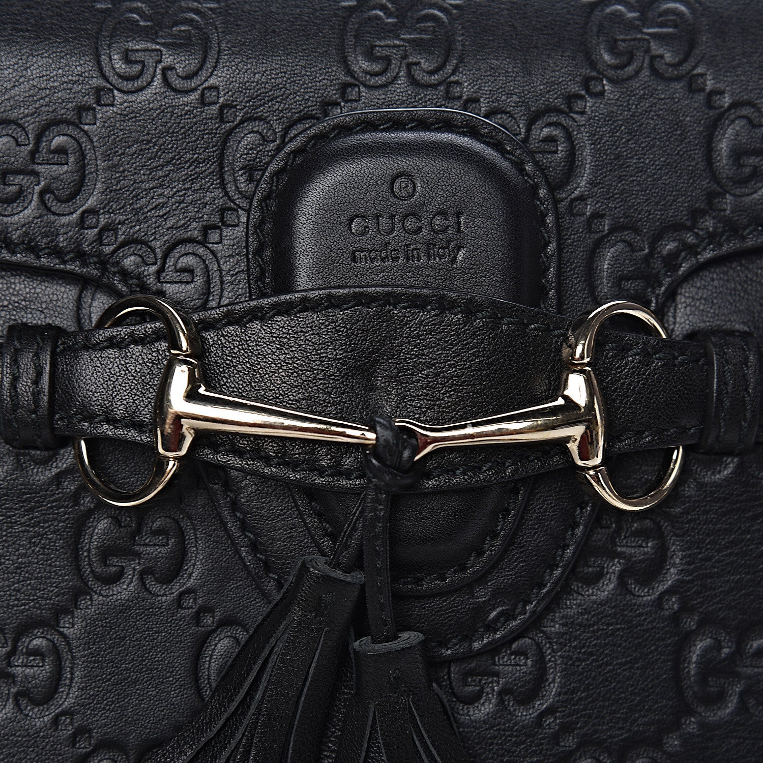 Gucci Guccissima Small Emily Shoulder Bag Black 12 of 12