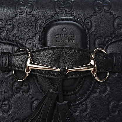 Gucci Guccissima Small Emily Shoulder Bag Black 12 of 12