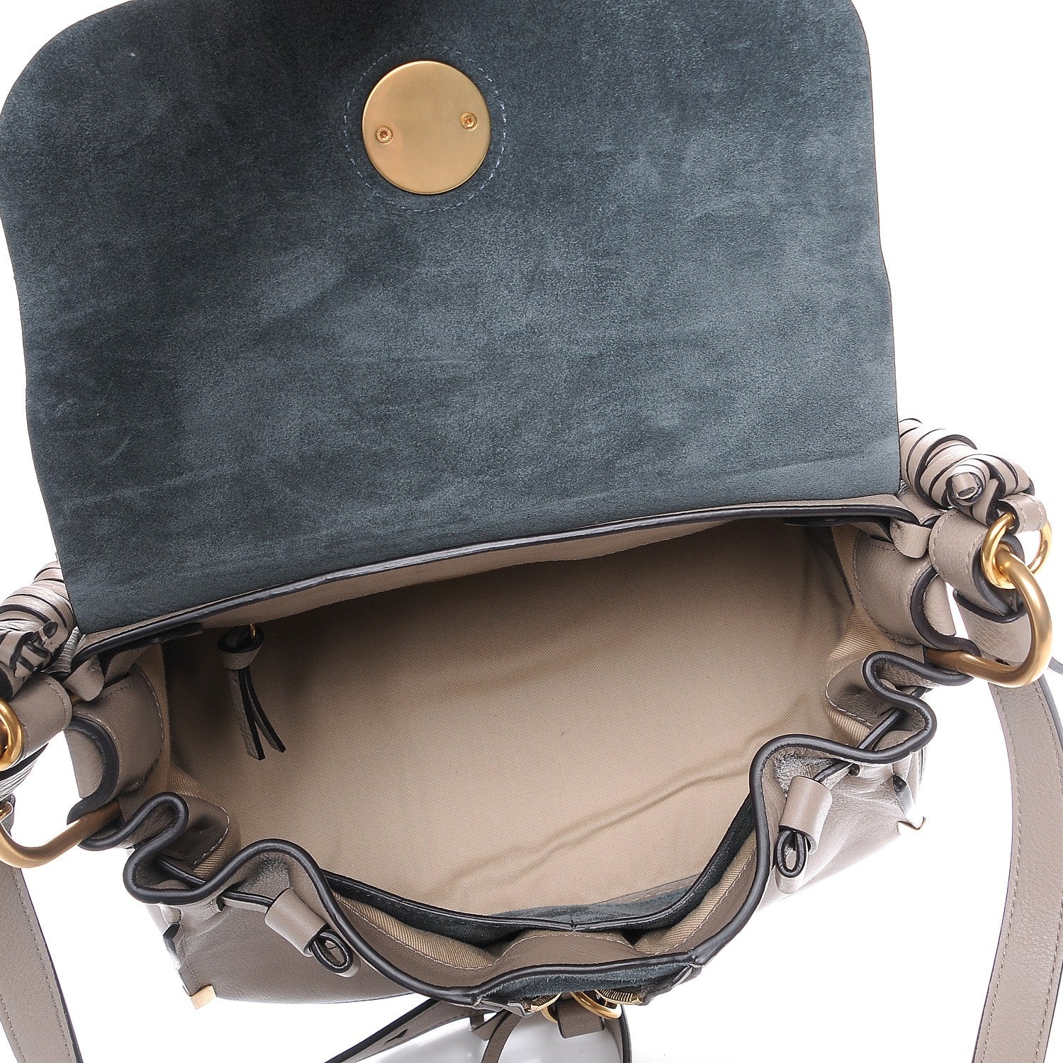 Chloe Calfskin Small Owen Flap Bag Motty Grey 6 of 8