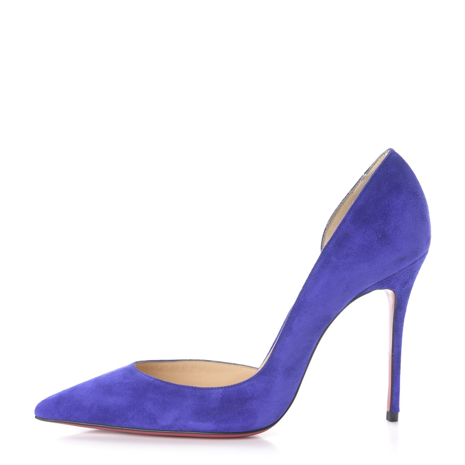Christian Louboutin Veau Velour Iriza 100 Pumps 38.5 Purple Pop 1 of 9