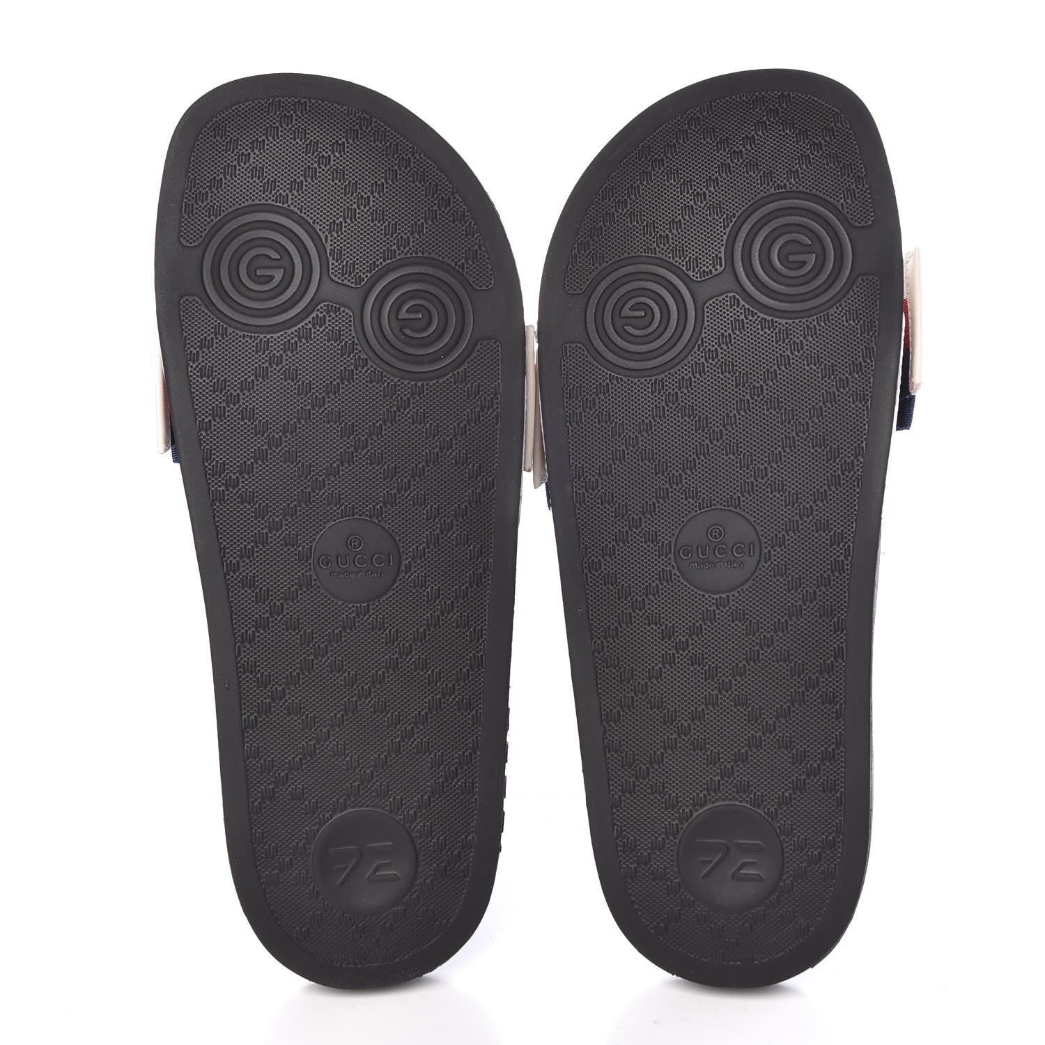 Gucci Satin Web Sylvie Bow Slide Sandals 37 White 5 of 9