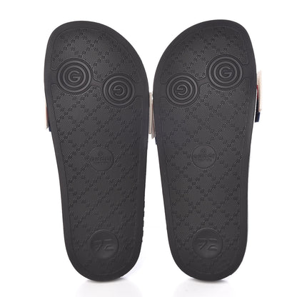 Gucci Satin Web Sylvie Bow Slide Sandals 37 White 5 of 9