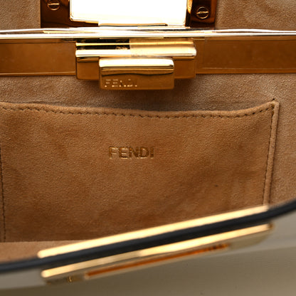 Fendi Vitello King Camoscio Metal Stitch Peekaboo I SEE U Horizontal Satchel Pergamena 7 of 10