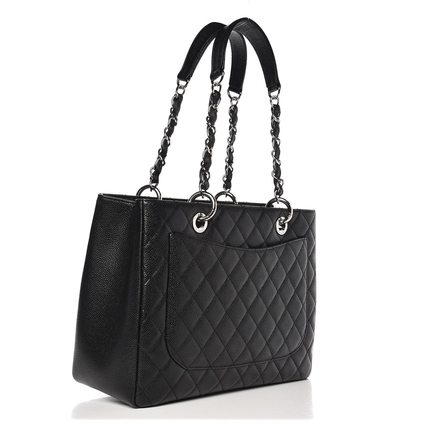 Caviar Quilted Grand Shopping Tote GST Black