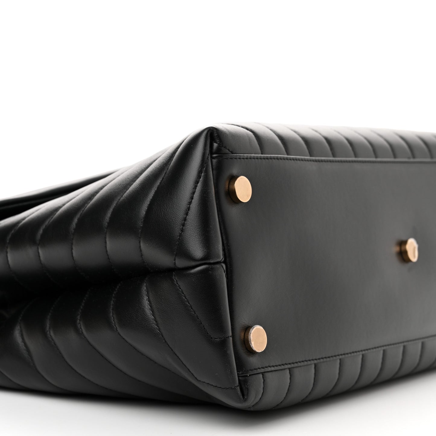Calfskin Y Quilted Monogram Large Loulou Chain Satchel Black