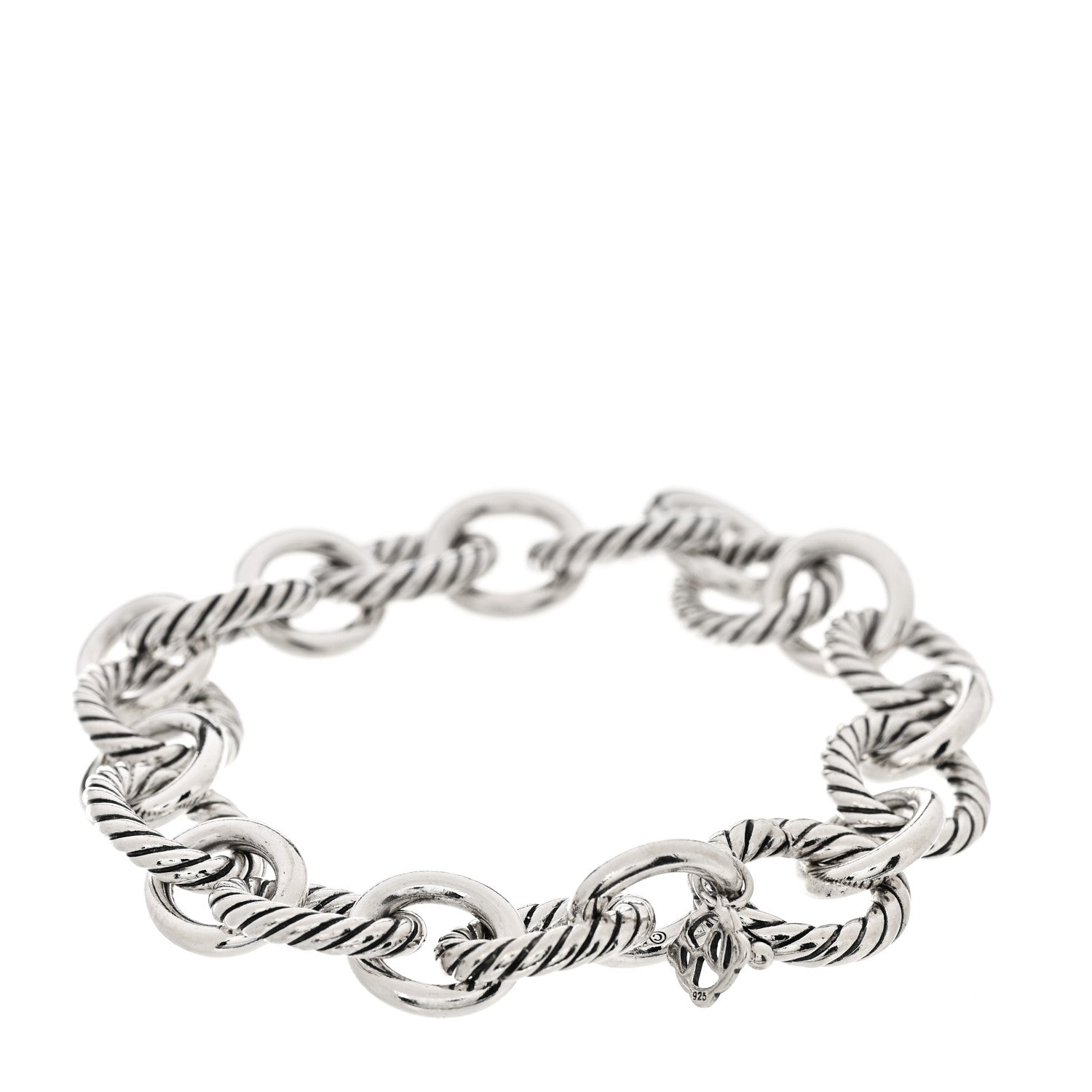 David Yurman Sterling Silver 12mm Large Oval Link Bracelet 2 of 4