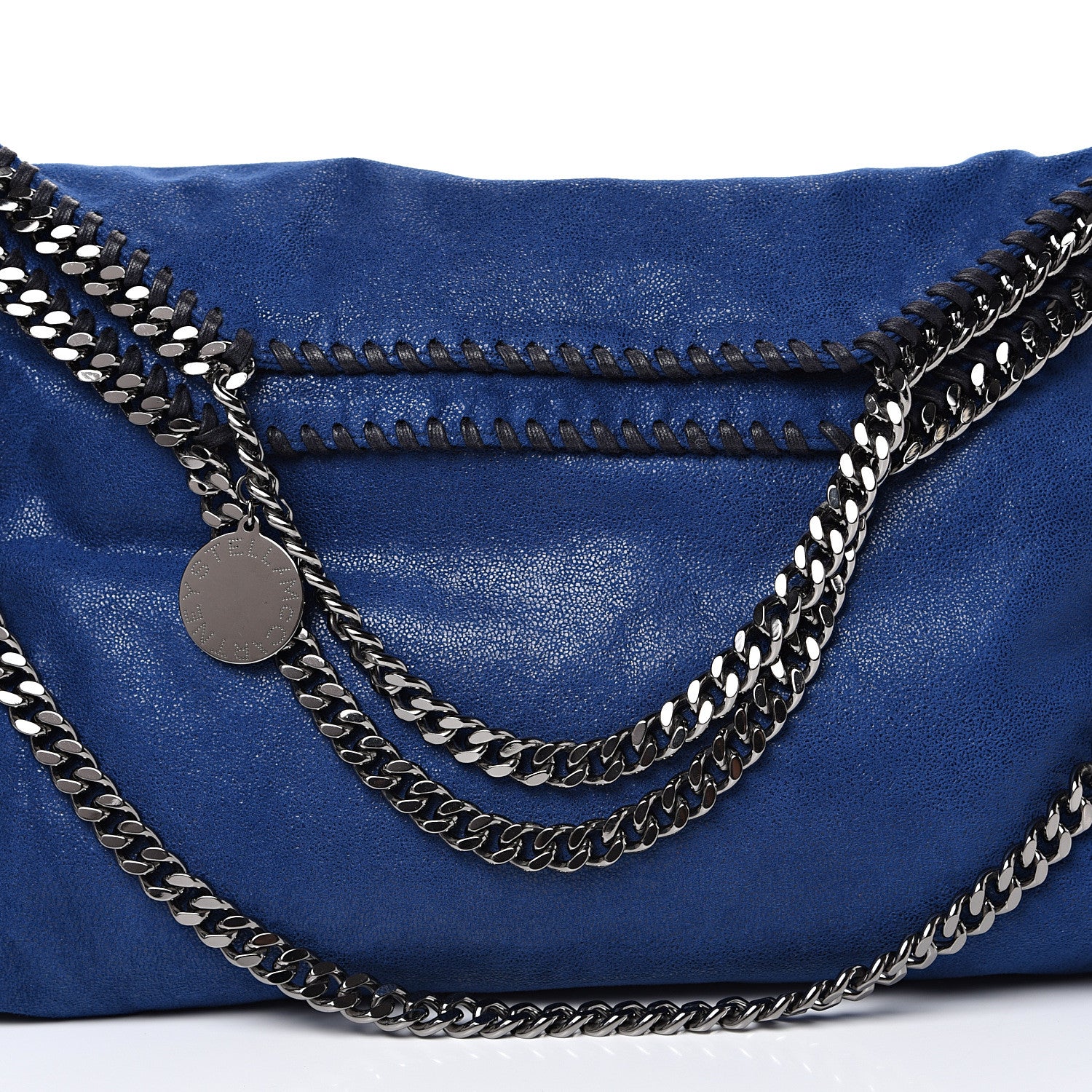 Stella McCartney Shaggy Deer Falabella Fold Over Tote Royal Blue 7 of 9