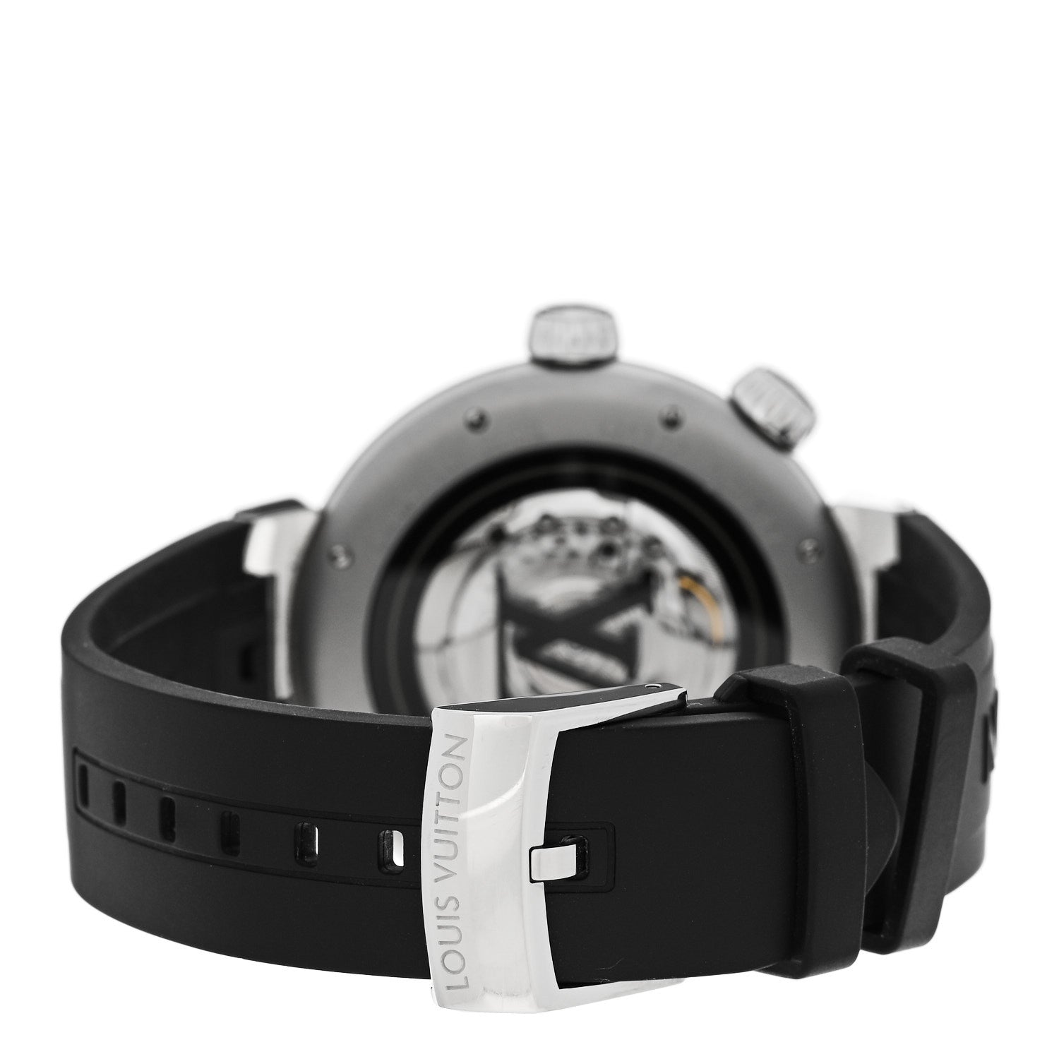 Louis Vuitton Stainless Steel Rubber 44mm Tambour Street Diver Automatic Watch Urban Green 3 of 5