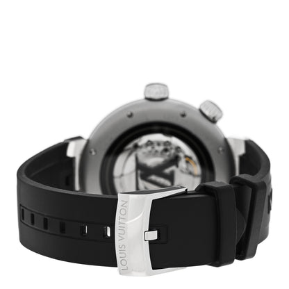 Louis Vuitton Stainless Steel Rubber 44mm Tambour Street Diver Automatic Watch Urban Green 3 of 5