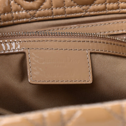 Christian Dior Patent Cannage Large Dior Soft Shopping Tote Beige 6 of 9