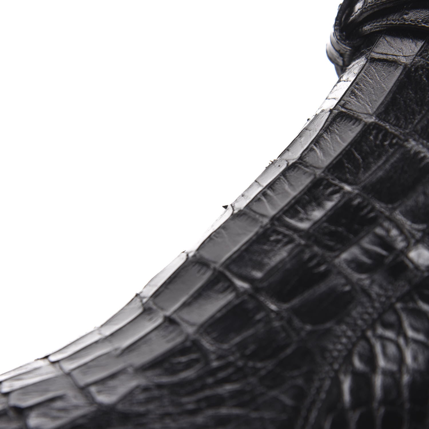 Saint Laurent Calfskin Crocodile Embossed Blake Ankle Boots 40.5 Black 7 of 10