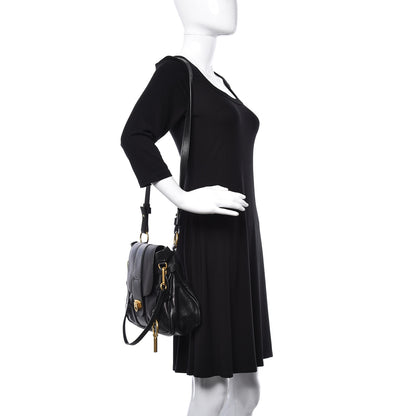 Chloe Grained Lambskin Calfskin Small Lexa Shoulder Bag Black 2 of 9