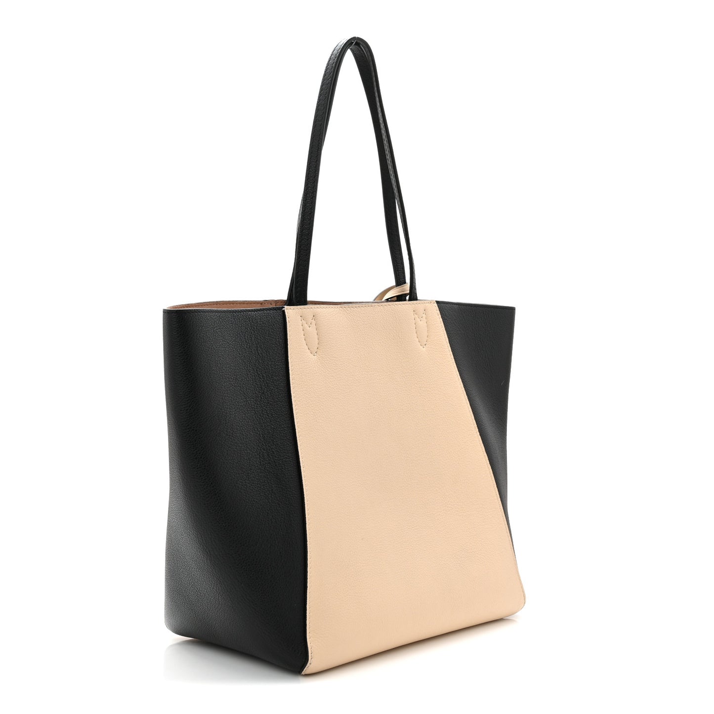 Calfskin Lockme Cabas Vanille Black